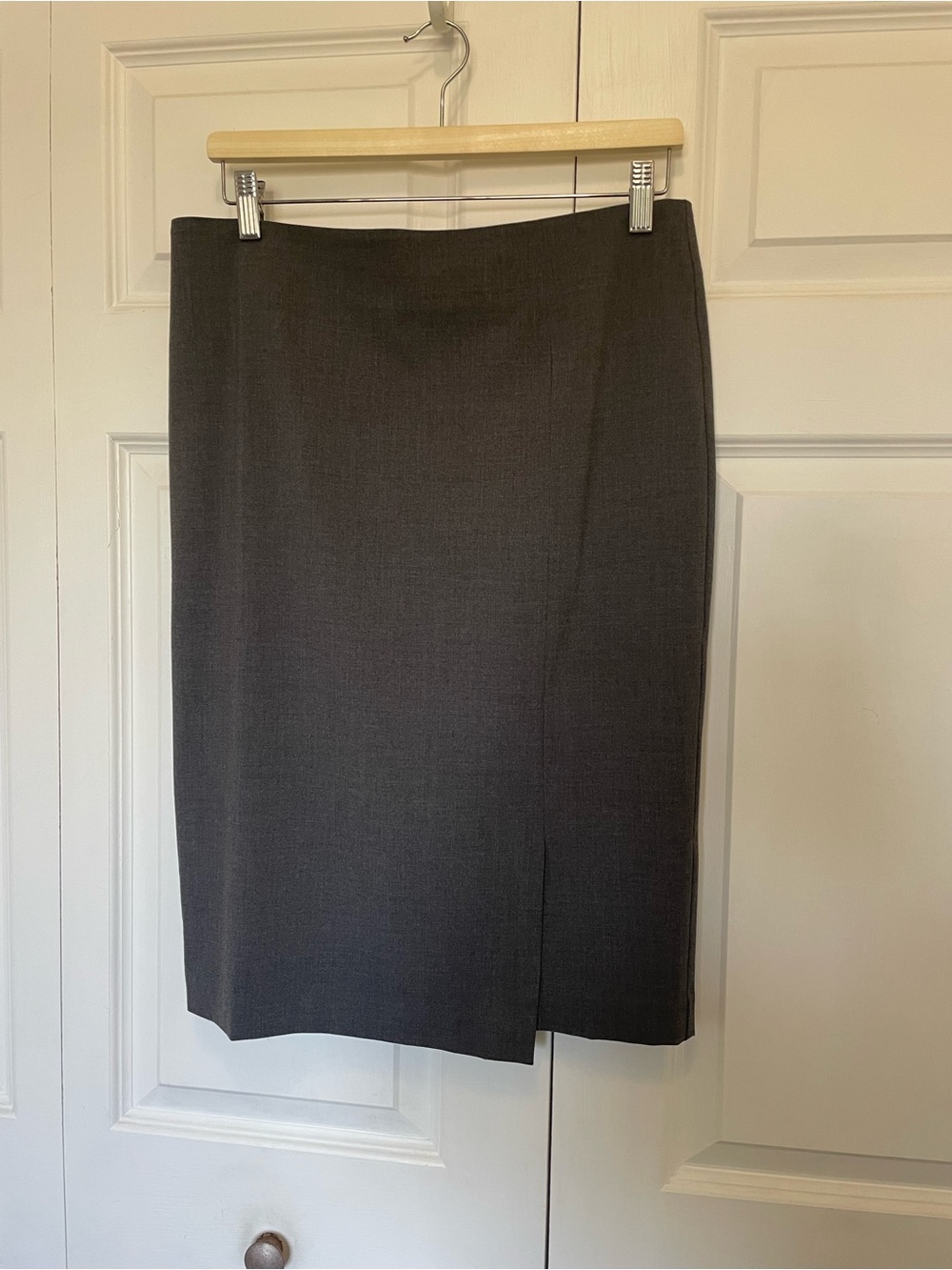 Worthington Pencil Skirt with A-Symmetrical Front in Dark Gray- Size 8